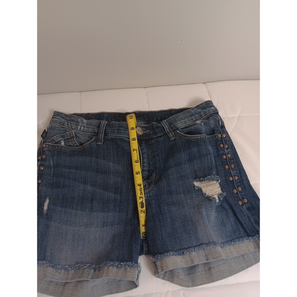 Rock & Republic Denim Shorts Sz 10 Distressed Stud Detail - Picture 6 of 7